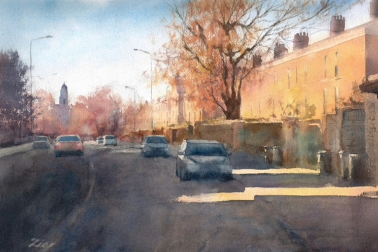 Cityscape In Watercolour